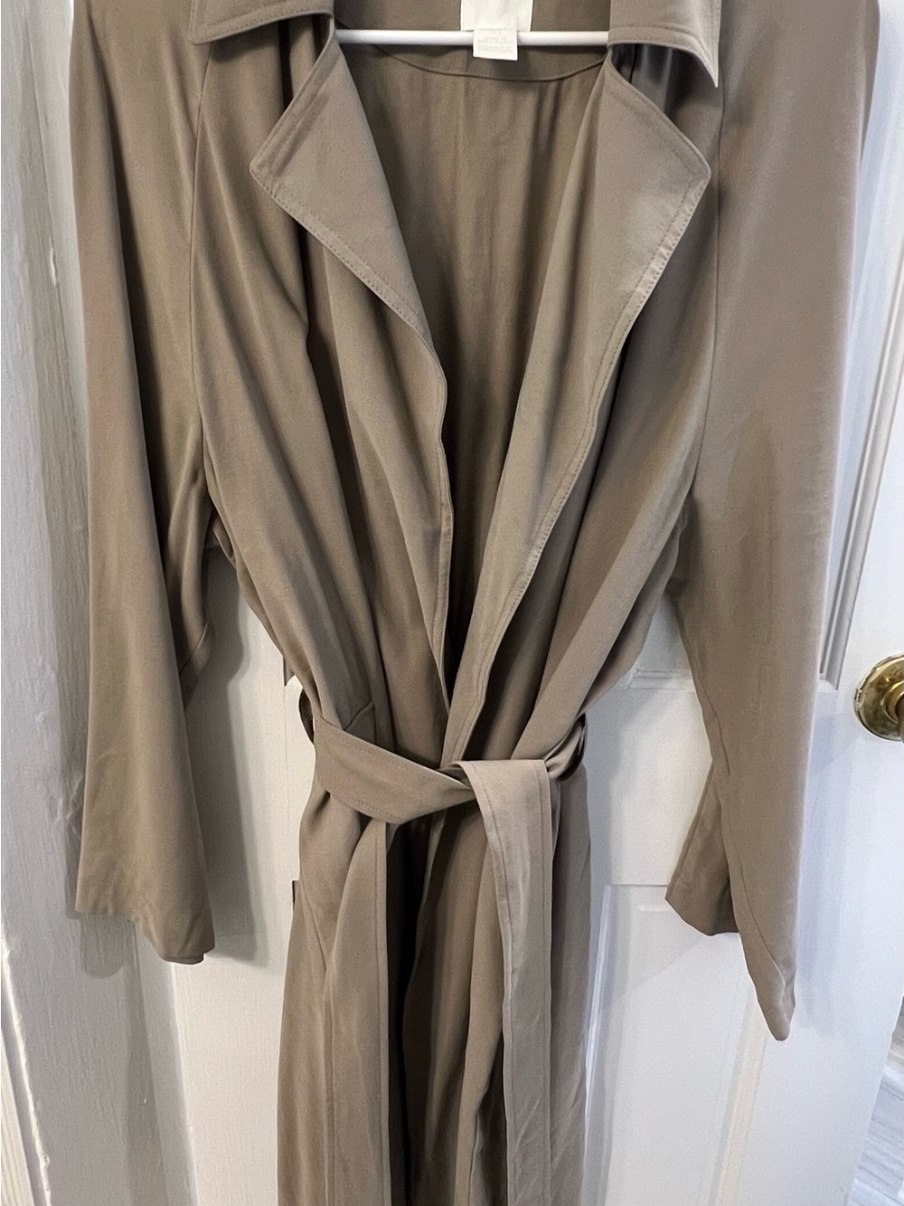 H&M Taupe Belted Trench Coat